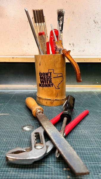 Bambus Utensilienbecher - Don't mess with Konny